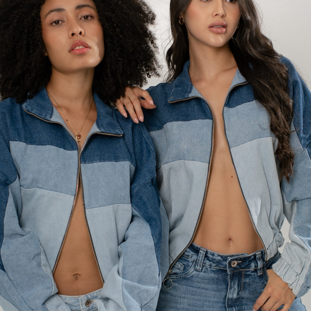 
                      
                        Sixty - Women's Bomber Denim Jacket
                      
                    