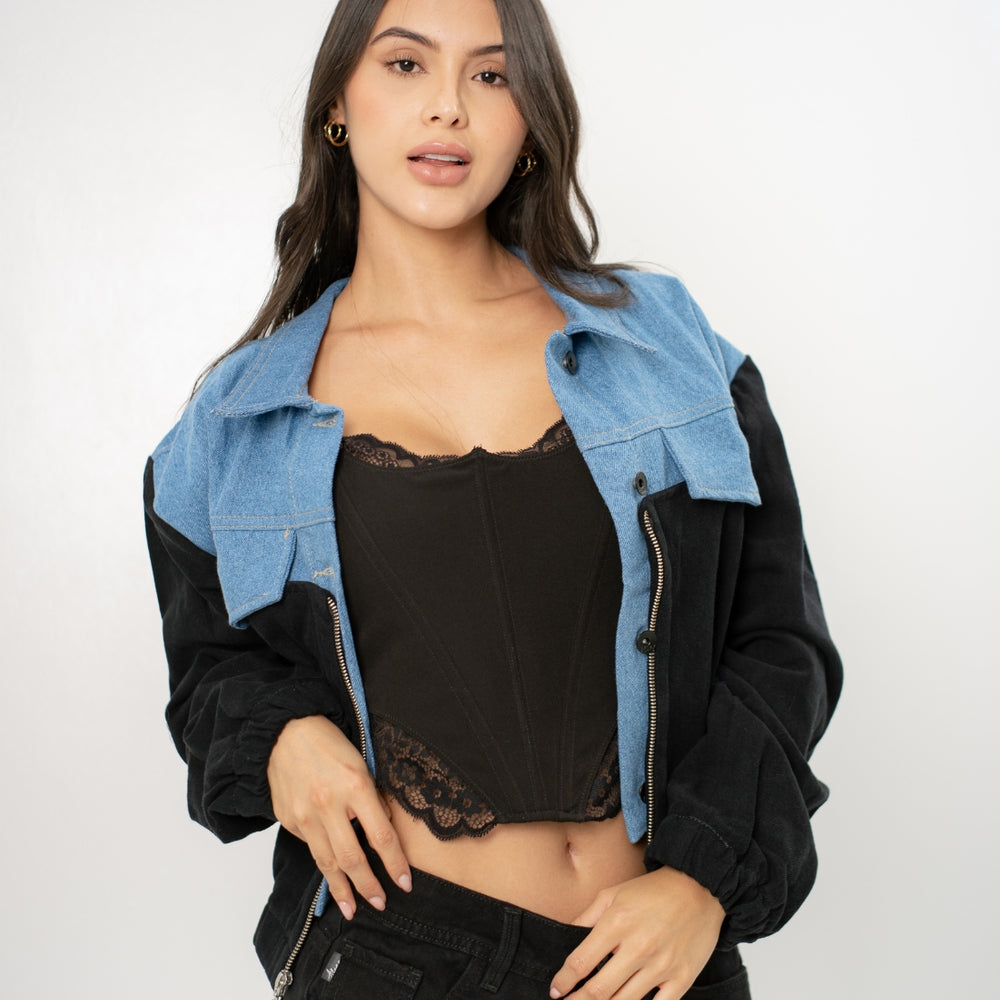 
                      
                        Soho - Women's Bomber Denim Jacket
                      
                    