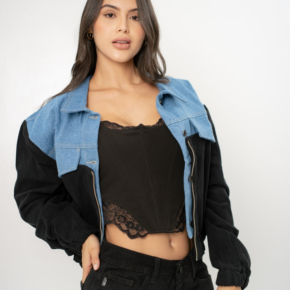 
                      
                        Soho - Women's Bomber Denim Jacket
                      
                    