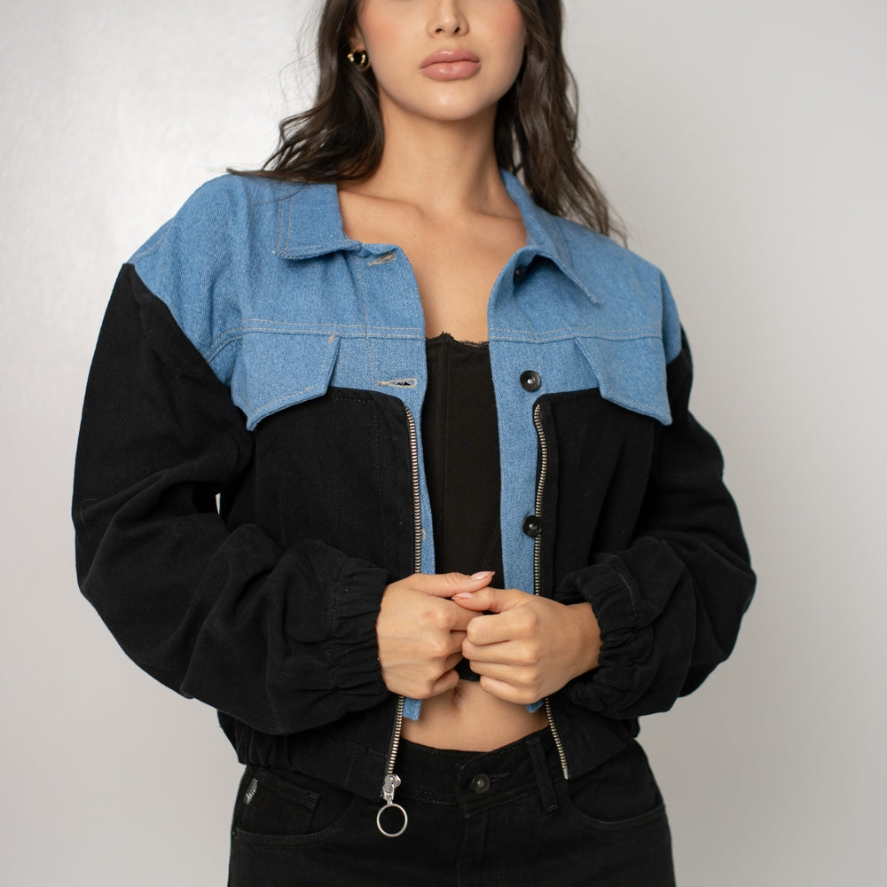 Soho - Women's Bomber Denim Jacket