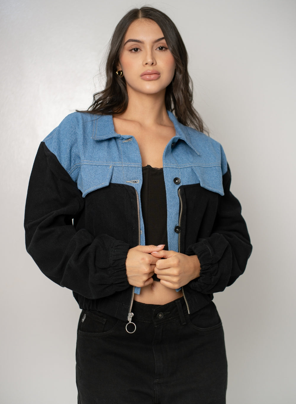 Soho - Women's Bomber Denim Jacket