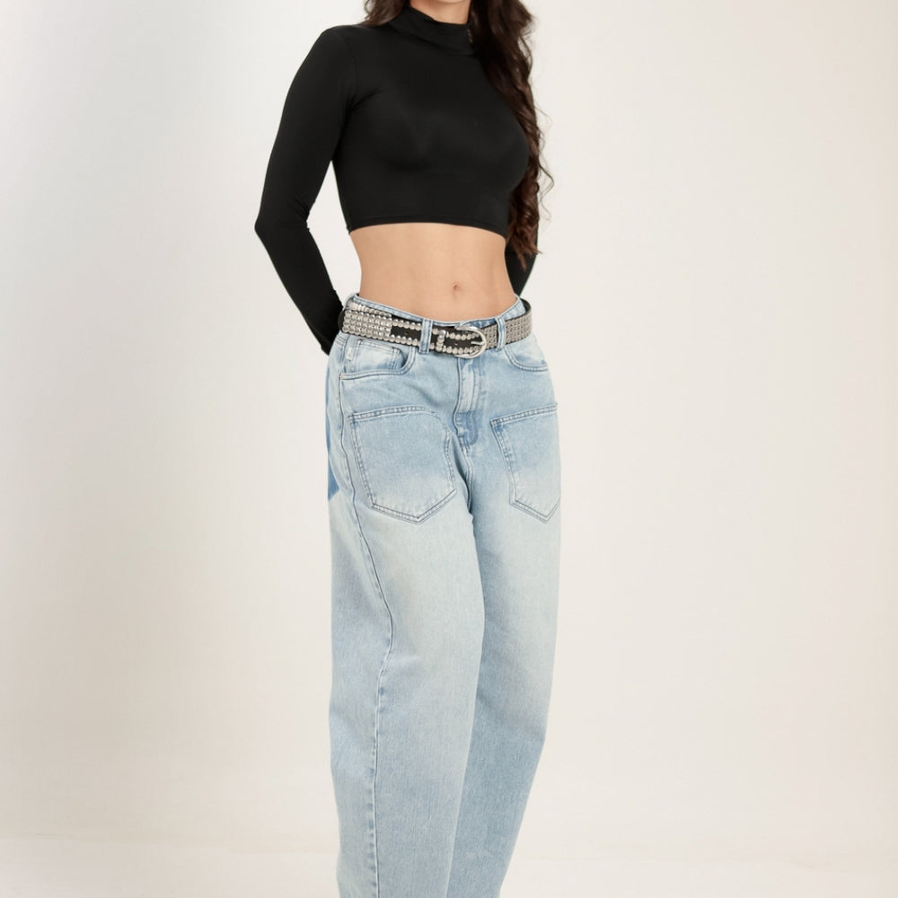 Women's Low Waist Barrel Jeans