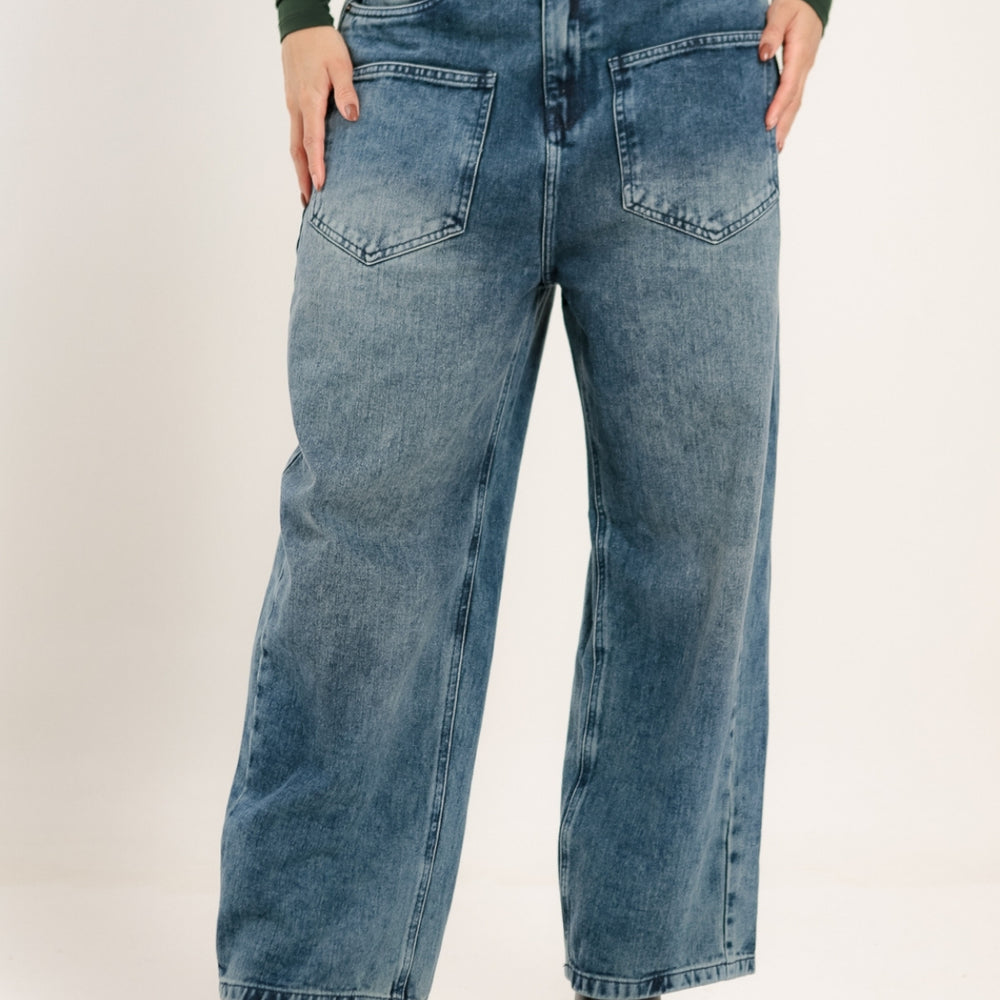 
                      
                        Women's Low Waist Barrel Jeans
                      
                    