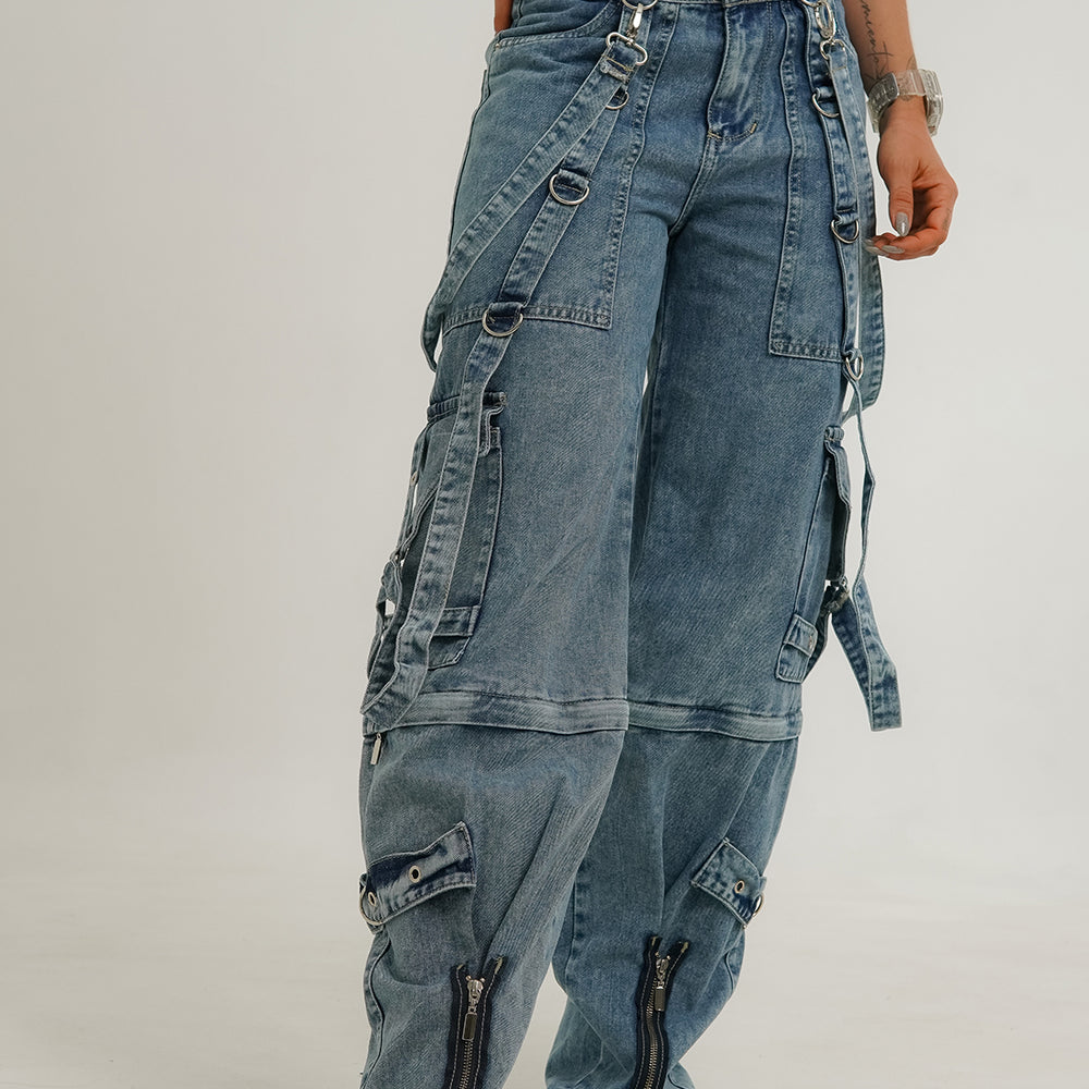 
                      
                        Low Rise Super Cargo Jeans - Jorts
                      
                    