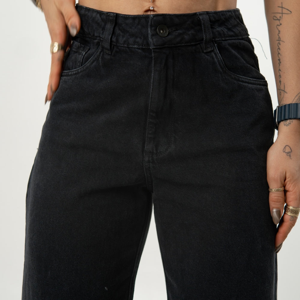 
                      
                        Women's Mid Waist Straight ALIEN Black Jeans
                      
                    