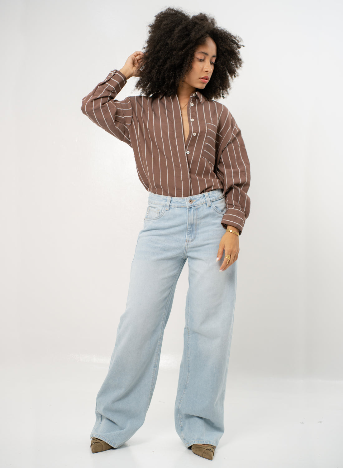  Women's Mid Rise Straight Jeans  LIGHT BUE