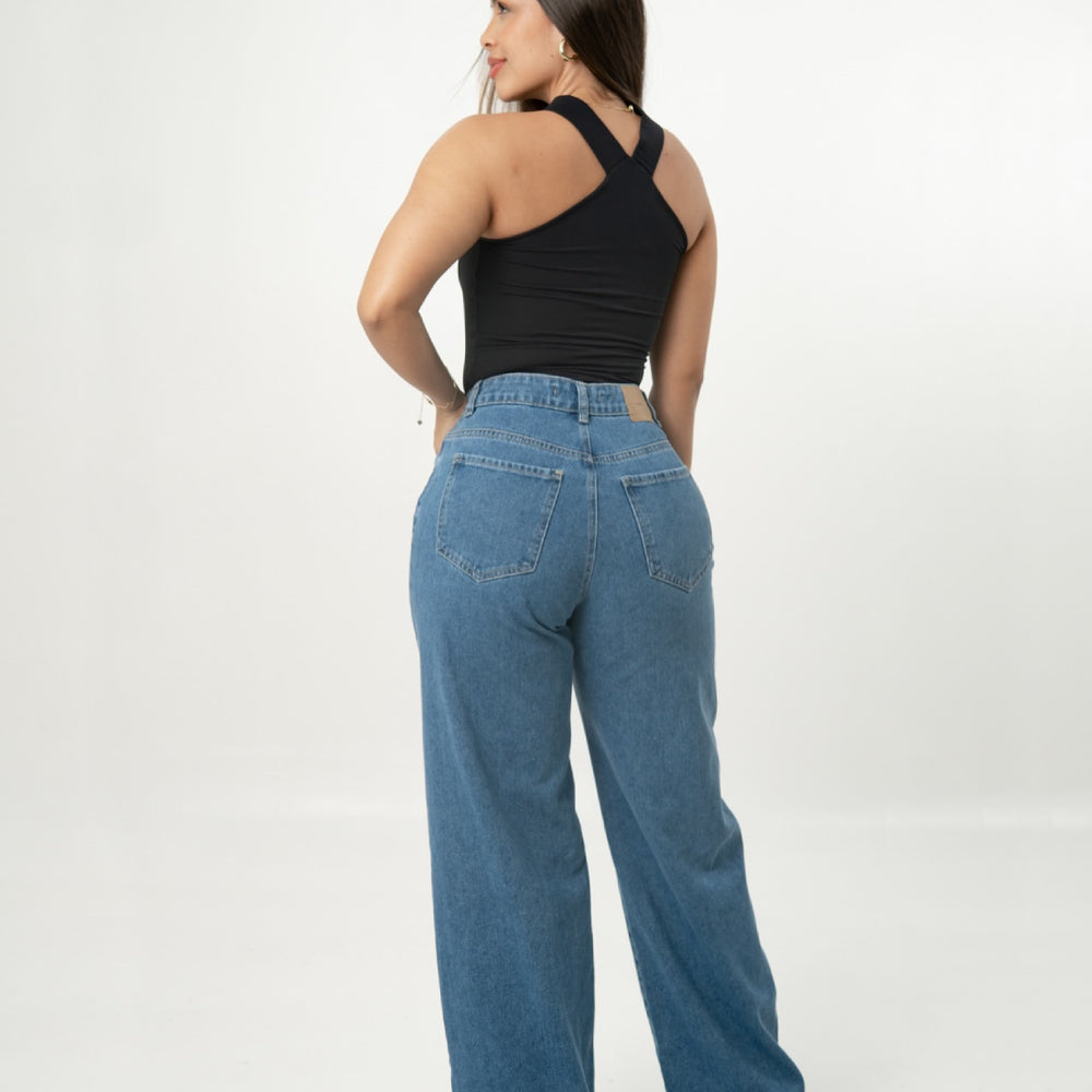 
                      
                         Women's Mid Rise Straight Jeans
                      
                    