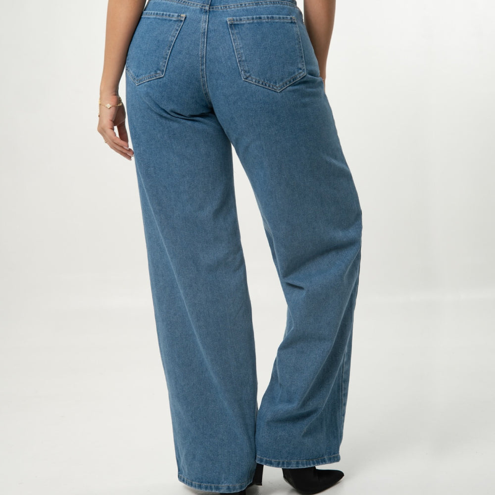 
                      
                         Women's Mid Rise Straight Jeans
                      
                    