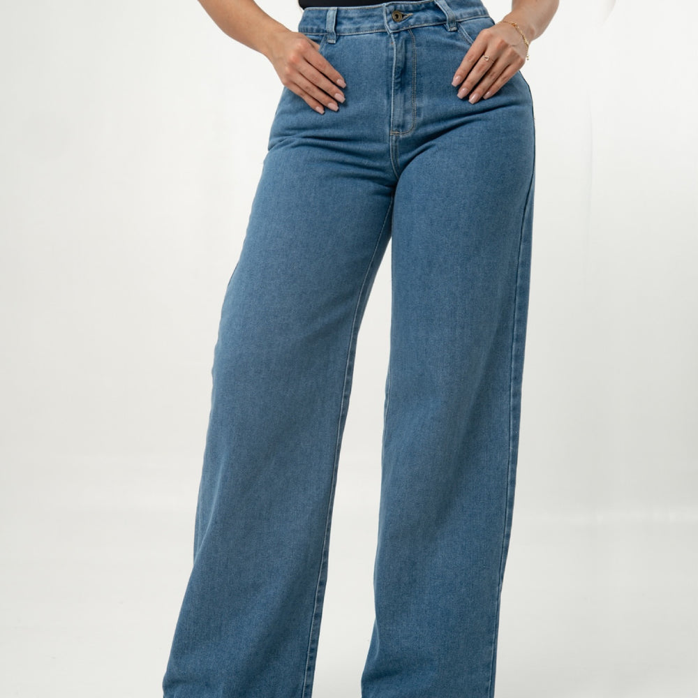 
                      
                         Women's Mid Rise Straight Jeans
                      
                    