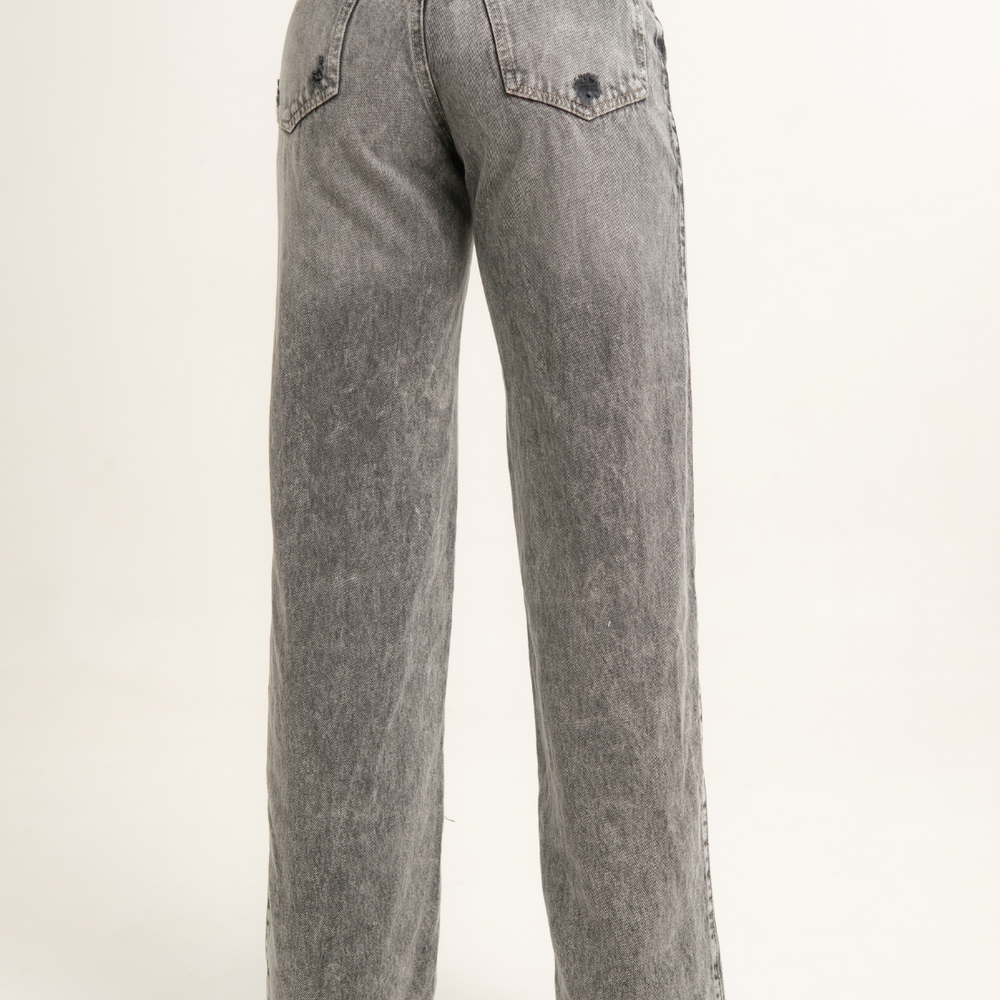 
                      
                        Women's Mid Waist Straight Gray Alien Jeans
                      
                    