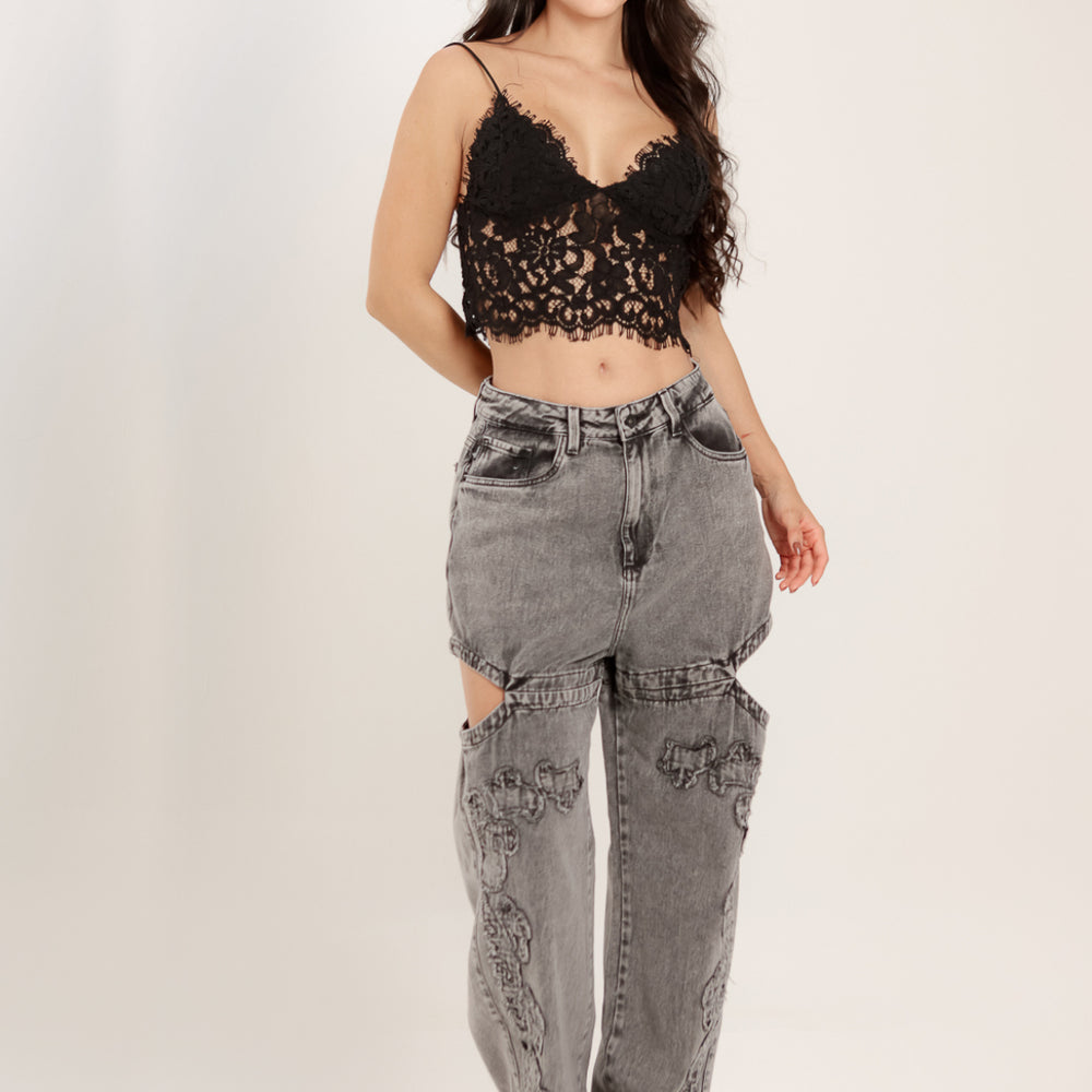  Gray - Women's Low Waist Barrel Jeans