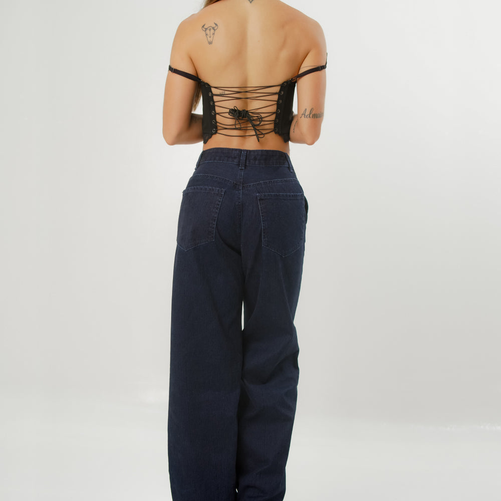 
                      
                        Women's  Low Rise Straight dARK bLUE Jeans
                      
                    
