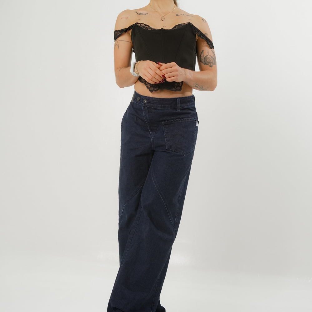 Women's  Low Rise Straight dARK bLUE Jeans