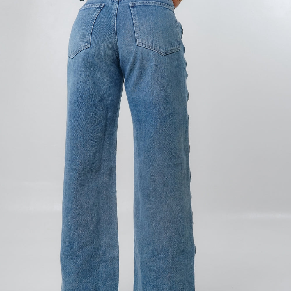 
                      
                        Women's Mid Rise Straight Jeans Zipper sides
                      
                    