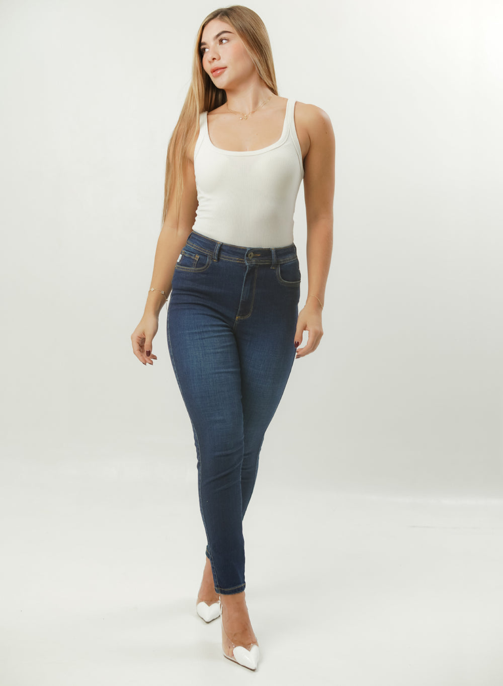 ONE SIZE SKINNY BLUE ALIEN JEANS