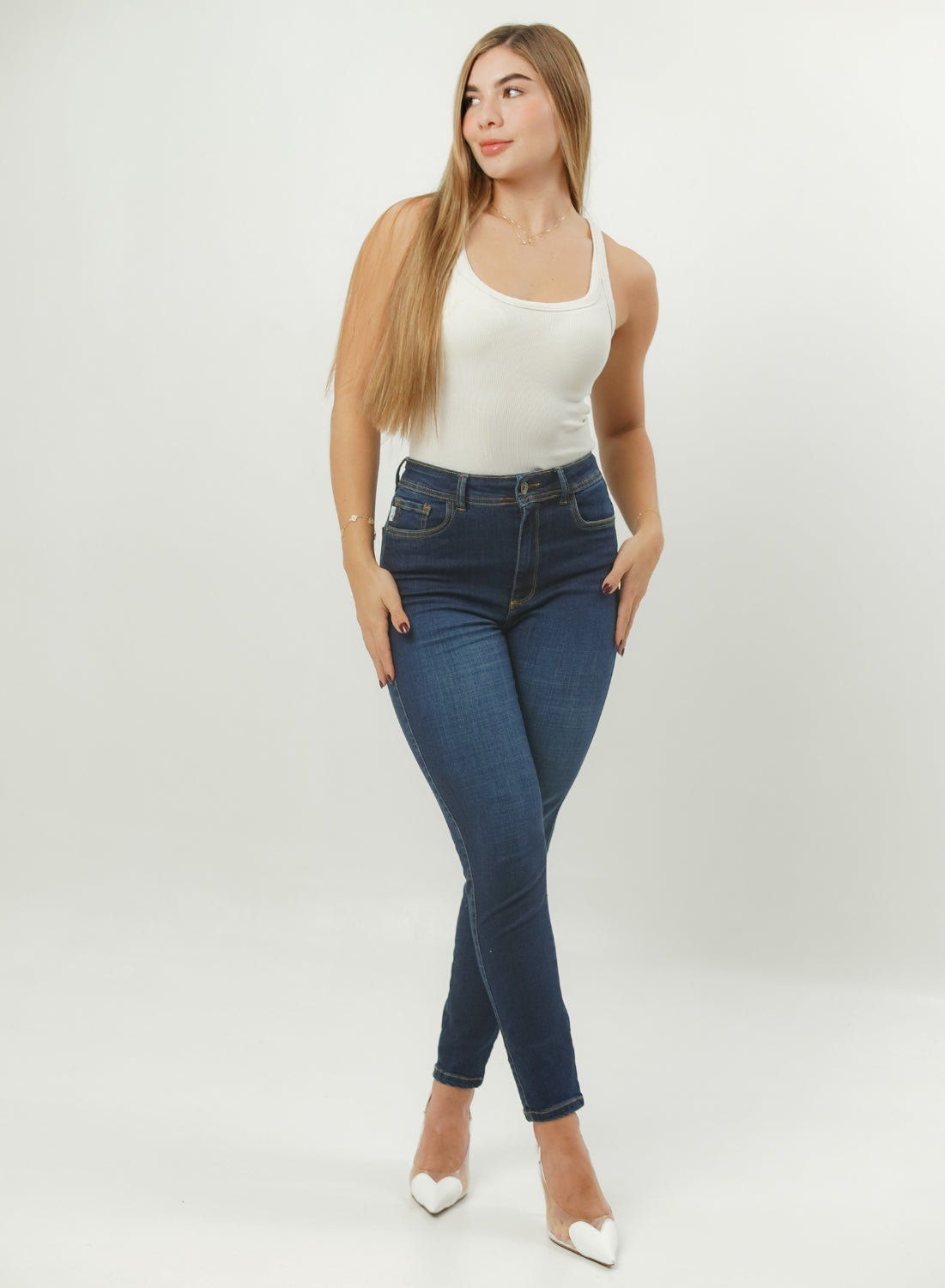 ONE SIZE SKINNY BLUE ALIEN JEANS