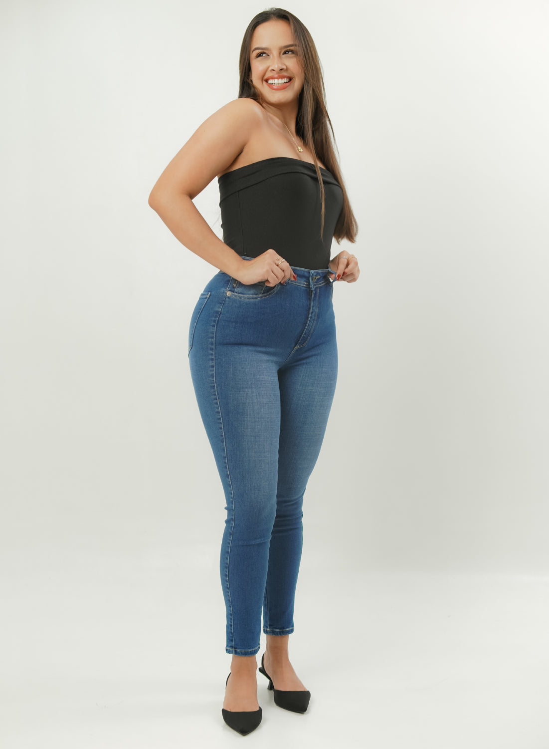 ONE SIZE SKINNY BLUE ALIEN JEANS