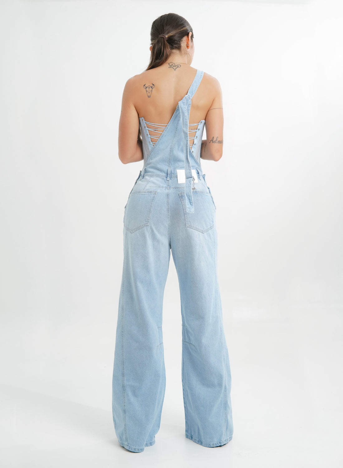 Ariza Light Blue – Women's Sleeveless Denim Jumpsuit