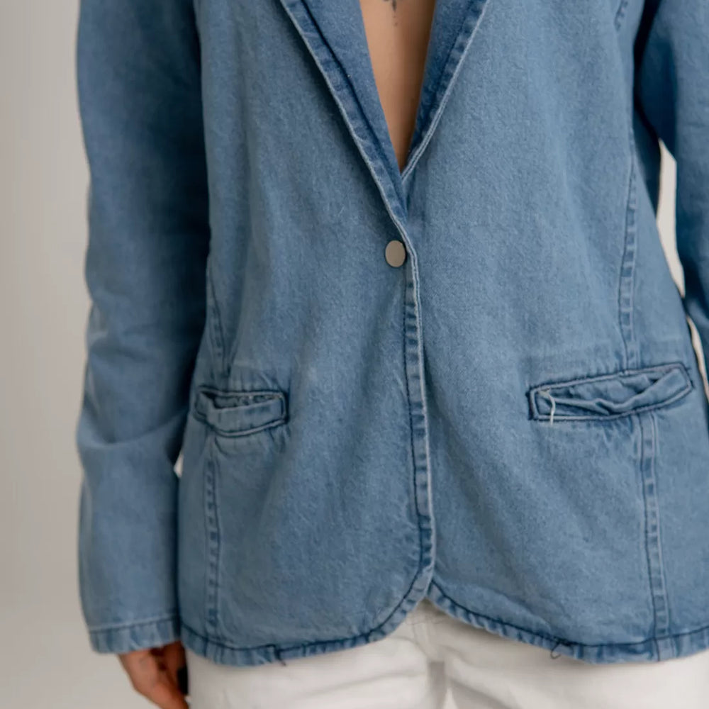 
                      
                        Women's Denim Blazer
                      
                    