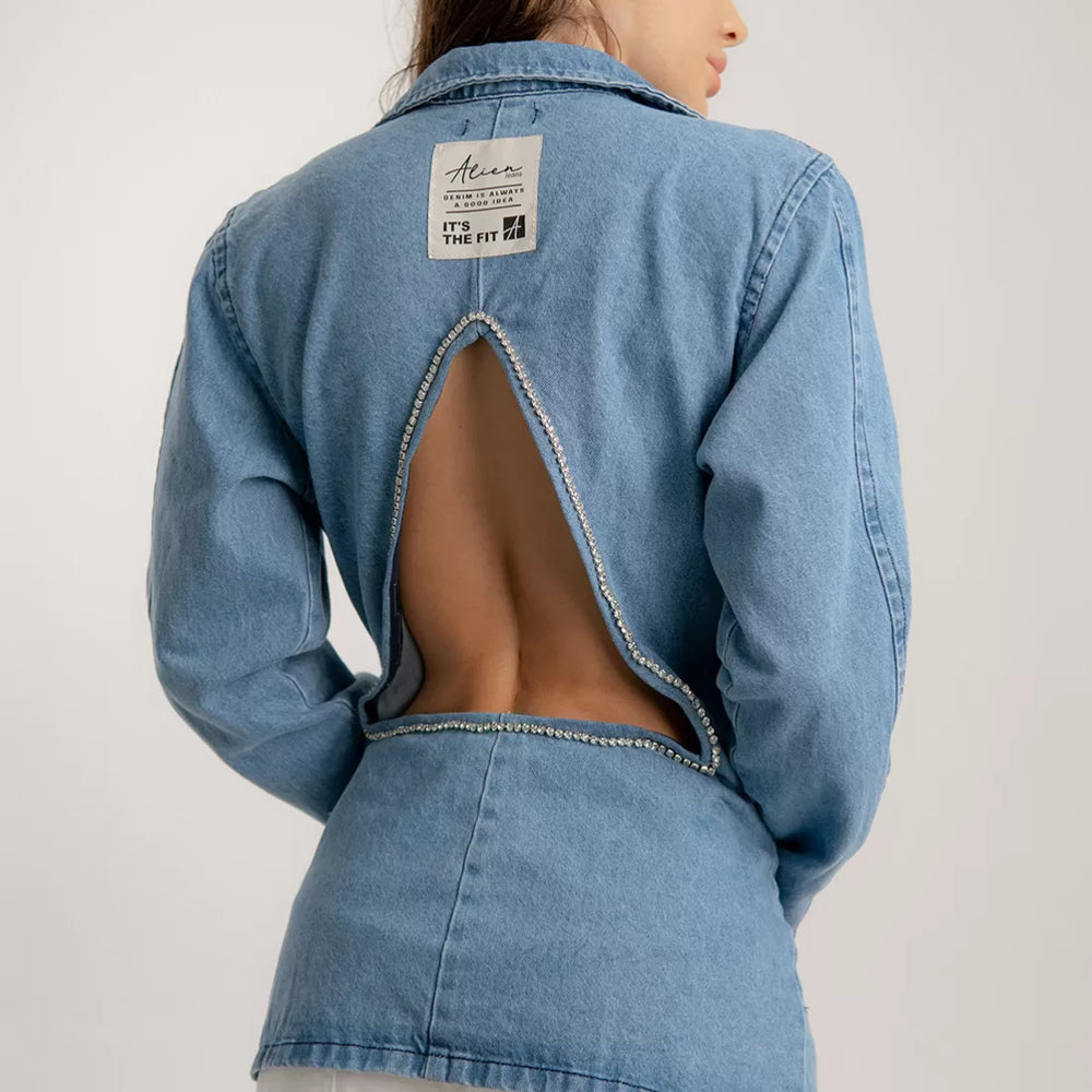 
                      
                        Women's Denim Blazer
                      
                    