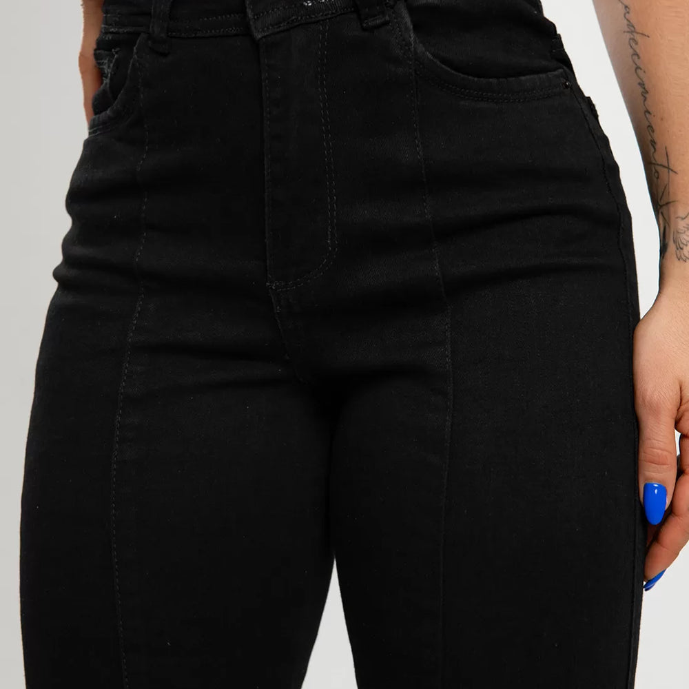 
                      
                        BLACK - High Rise Straight Jeans
                      
                    