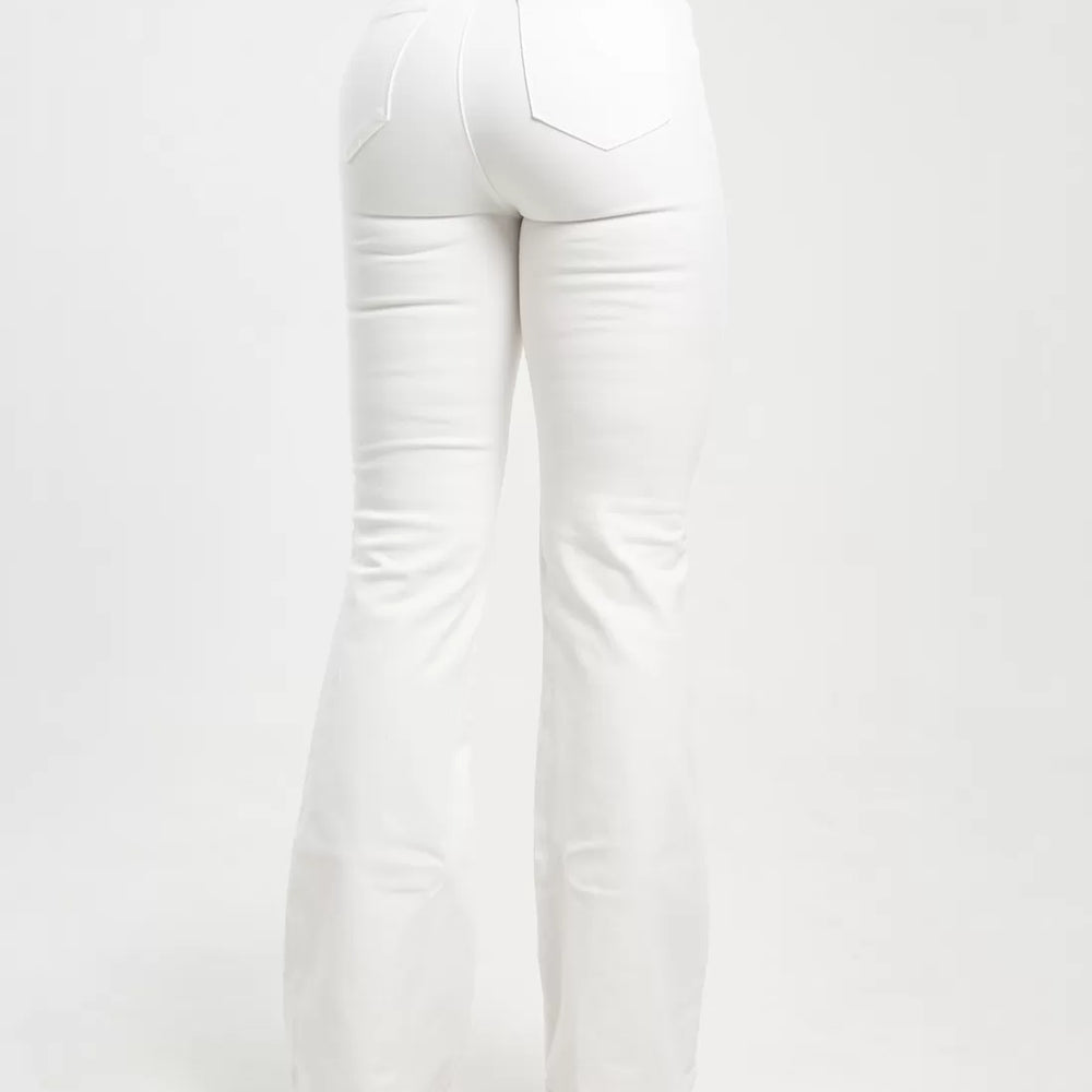 
                      
                        White High Rise Bootcut Jeans
                      
                    