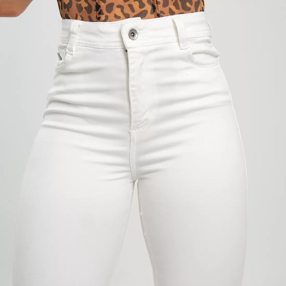 
                      
                        White High Rise Bootcut Jeans
                      
                    