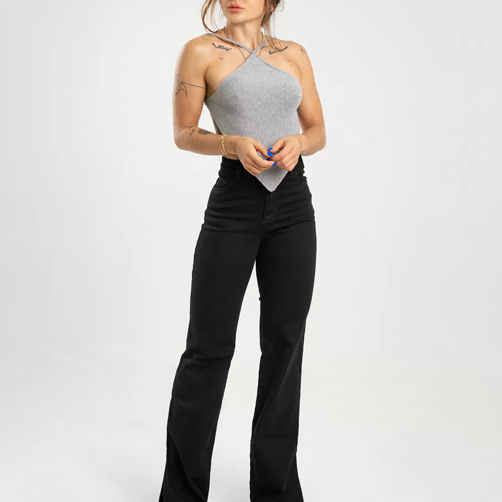 High Rise Mom Flare Jeans