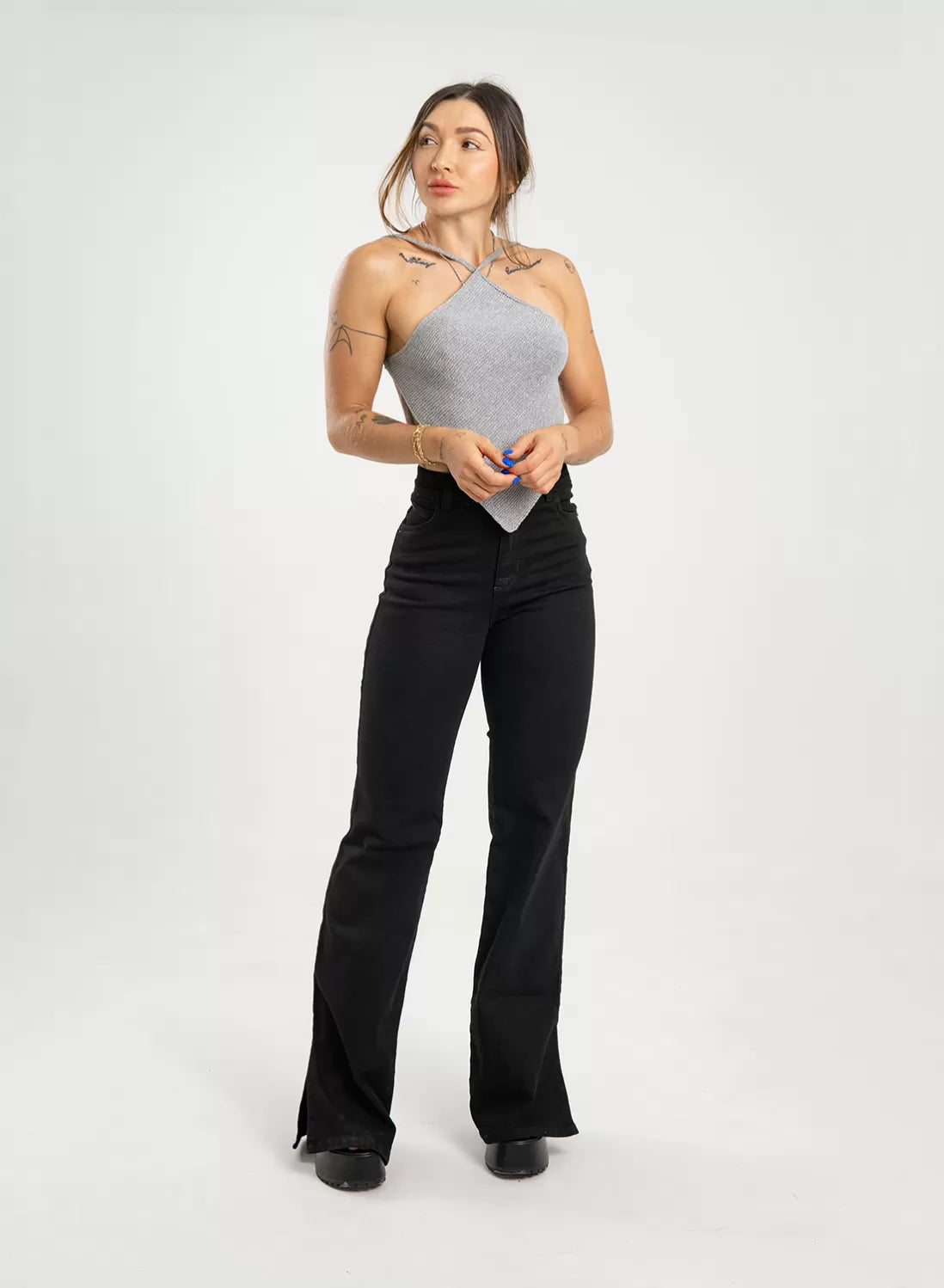 High Rise Mom Flare Jeans