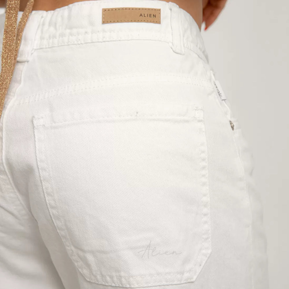 
                      
                        Low Rise White Cargo Jeans
                      
                    