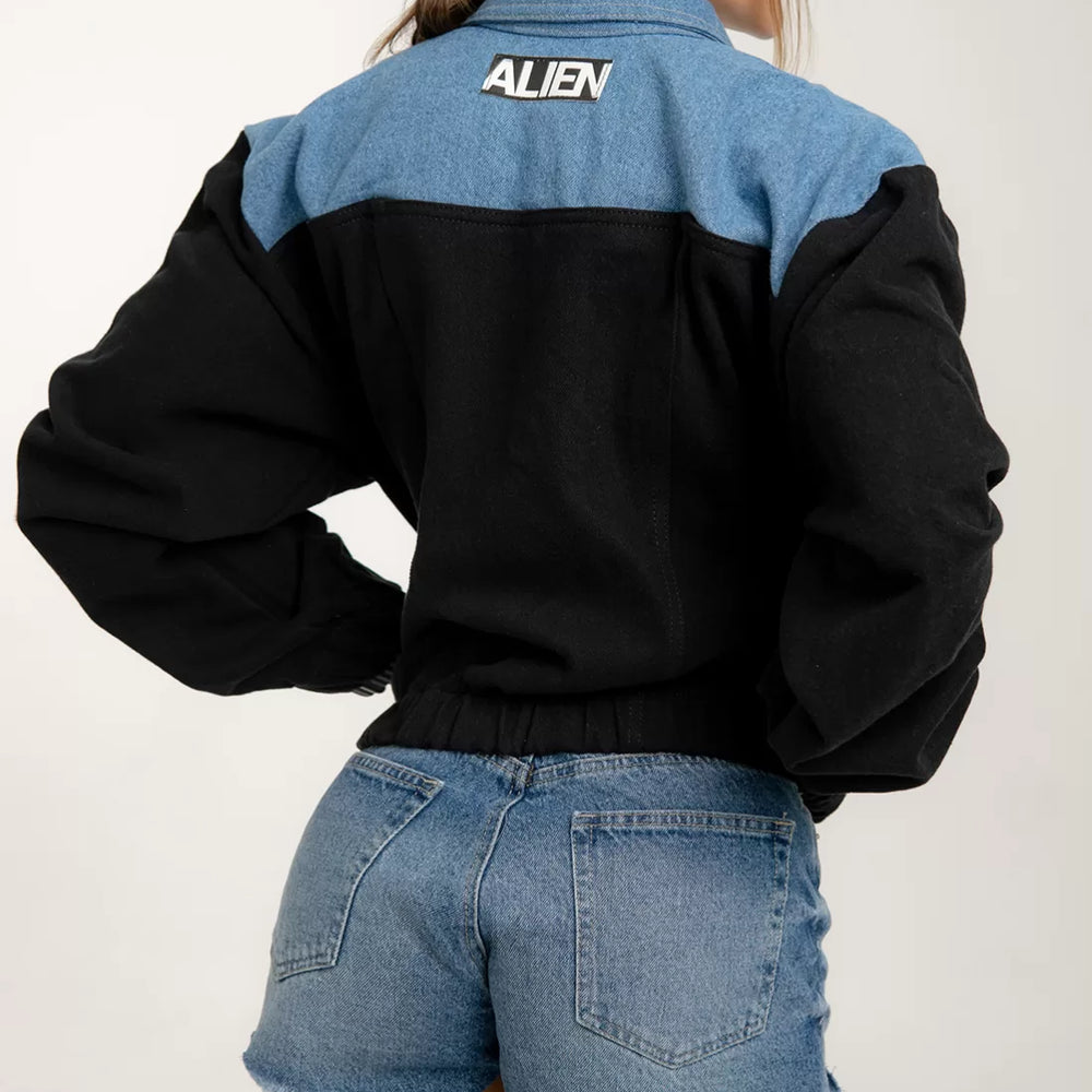 
                      
                        Women's Bomber Denim Jacket
                      
                    