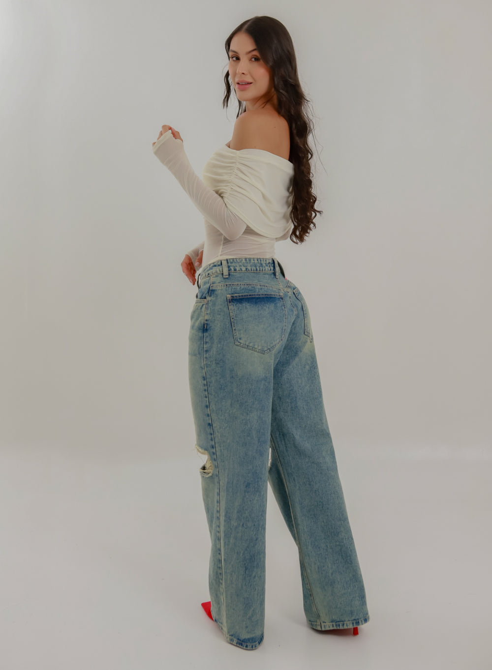 Women's Low Rise Wide Leg Alien Jeans
