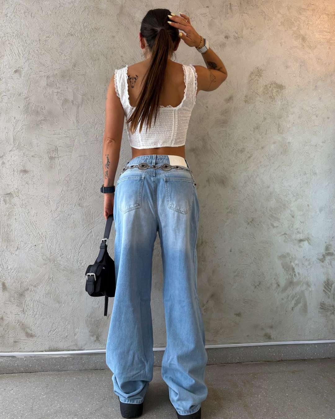 BAGGY BLUE ALIEN JEANS ZIPPER
