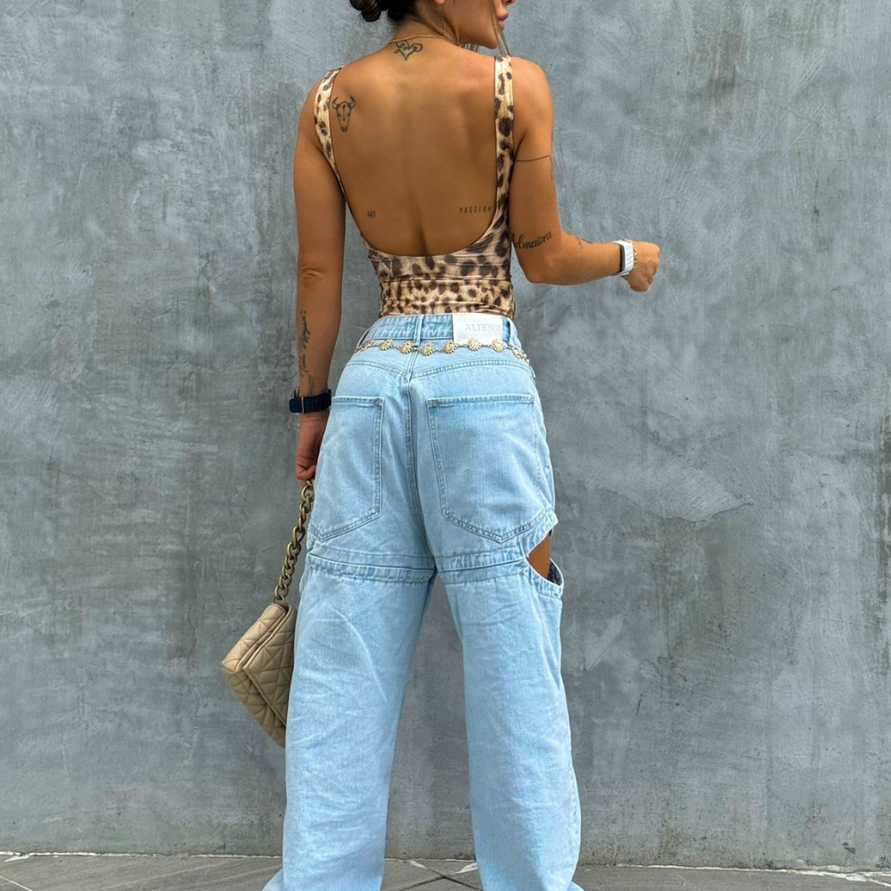 barrel light blue alien jeans