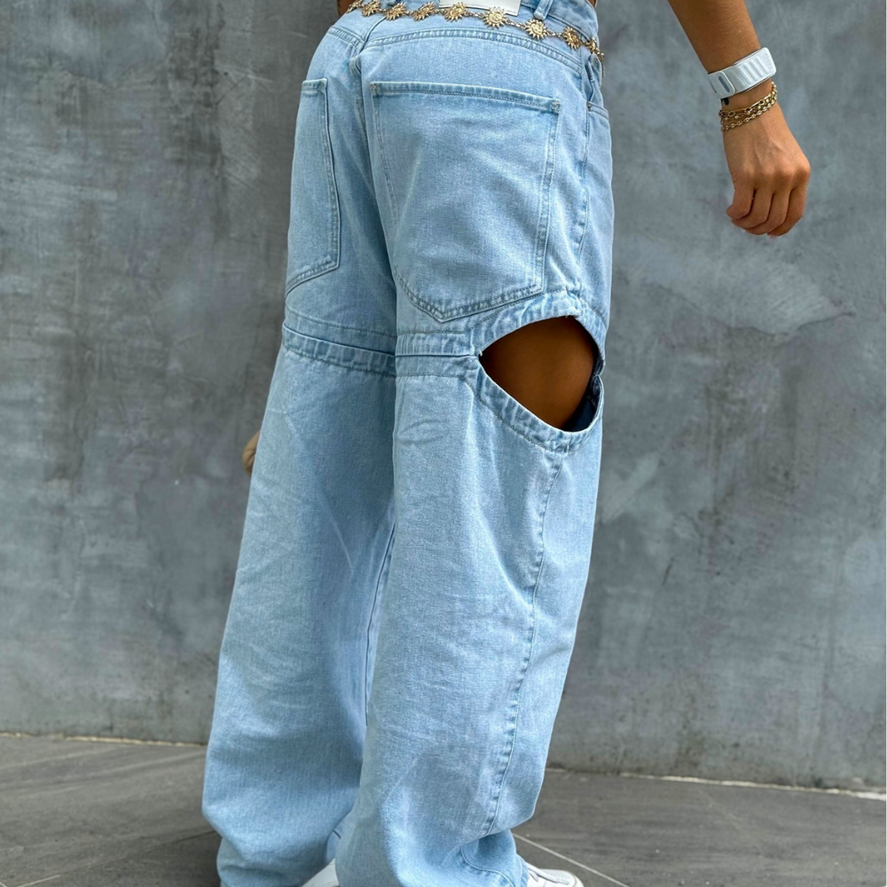 barrel light blue alien jeans