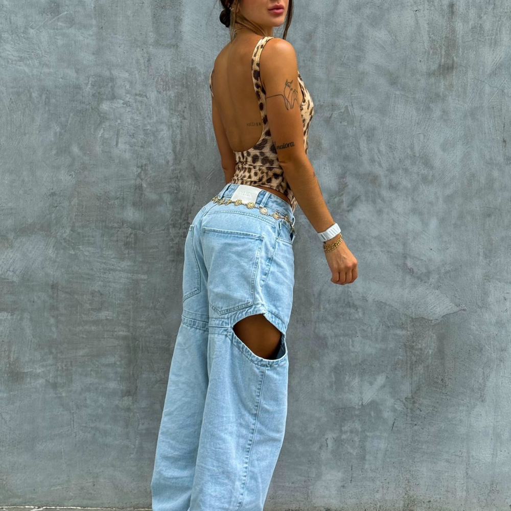 barrel light blue alien jeans